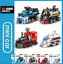 Load image into Gallery viewer, 4pcs/set Decool mini Blocks Kids Building Toys Vehicle Train Model Puzzle Boys DIY Bricks Holiday Gift Home Decor 22083 22084 22085 22086