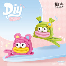 Load image into Gallery viewer, LOZ mini Blocks Kids Building Toys DIY HairClip Bricks Cute Headwear Bobby Pin Girls Gift 7101-7112 7113-7124