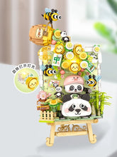 Load image into Gallery viewer, LOZ mini Blocks Kids Building Toys Drawing Painting Girls Gift Panda Bricks Puzzle With Lighting Home Decor 1301 1302