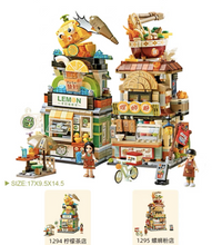 Load image into Gallery viewer, LOZ mini Blocks Kids Building Bricks Boys Toys Puzzle Girls Gift Chinese Snack Bar Lemon Tea Shop Luosifen Store 1294 1295