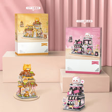 Load image into Gallery viewer, LOZ mini Blocks Kids Building Bricks Boys Toys Puzzle Girls Gift Cat Gift Shop Coffee Bar 1377 1378