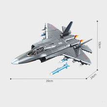 Load image into Gallery viewer, Sembo Block Kids Building Toys Boys Bricks Puzzle Men Gift Chinese Fighter Plane J-35 Model Home Decor 202244