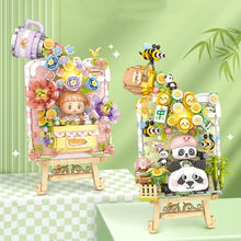 Load image into Gallery viewer, LOZ mini Blocks Kids Building Toys Drawing Painting Girls Gift Panda Bricks Puzzle With Lighting Home Decor 1301 1302