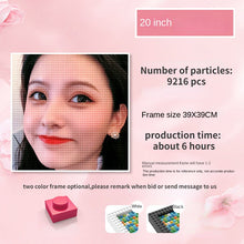 Load image into Gallery viewer, Pixel Art Custom Photo Personal Portrait Pets Kids Mosaic Painting Building Blocks Diamond Facile Unique Gift Ideas for Birthday