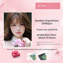 Load image into Gallery viewer, Pixel Art Custom Photo Personal Portrait Pets Kids Mosaic Painting Building Blocks Diamond Facile Unique Gift Ideas for Birthday