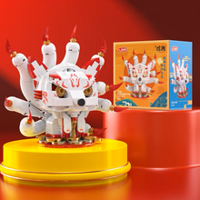 Load image into Gallery viewer, JAKI Blocks Kids Building Toys DIY Bricks Chinese Culture Kylin Lion Lucky Koi Girls Puzzle New Year Gift Holiday Home Decor 5130 5131 5132 5135 5136 5137 BK021