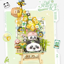 Load image into Gallery viewer, LOZ mini Blocks Kids Building Toys Drawing Painting Girls Gift Panda Bricks Puzzle With Lighting Home Decor 1301 1302