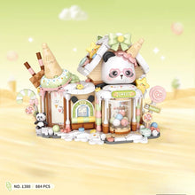 Load image into Gallery viewer, LOZ mini Blocks Kids Building Toys Puzzle Panda Ice-cream House With Lighting Bricks Girls Gift Home Decor 1380