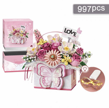 Load image into Gallery viewer, LOZ mini Blocks Kids Building Toys Bricks Butterfly Flowers Holiday Gifts Decorative Puzzle With Lighting  Presents Home Decor 1967 1968