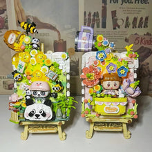 Load image into Gallery viewer, LOZ mini Blocks Kids Building Toys Drawing Painting Girls Gift Panda Bricks Puzzle With Lighting Home Decor 1301 1302