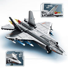 Load image into Gallery viewer, Sembo Block Kids Building Toys Boys Bricks Puzzle Men Gift Chinese Fighter Plane J-35 Model Home Decor 202244