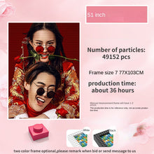 Load image into Gallery viewer, Pixel Art Custom Photo Personal Portrait Pets Kids Mosaic Painting Building Blocks Diamond Facile Unique Gift Ideas for Birthday