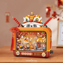 Load image into Gallery viewer, LOZ mini Blocks Kids Building Toys 2in1 Shadow Puppetry Lion Dance Holiday Gifts Decorative Puzzle With Lighting New Year Presents Home Decor 1966