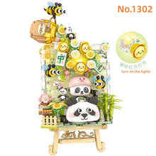 Load image into Gallery viewer, LOZ mini Blocks Kids Building Toys Drawing Painting Girls Gift Panda Bricks Puzzle With Lighting Home Decor 1301 1302