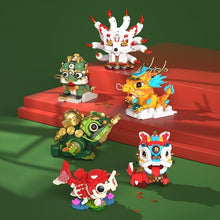 Load image into Gallery viewer, JAKI Blocks Kids Building Toys DIY Bricks Chinese Culture Kylin Lion Lucky Koi Girls Puzzle New Year Gift Holiday Home Decor 5130 5131 5132 5135 5136 5137 BK021