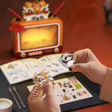 Load image into Gallery viewer, LOZ mini Blocks Kids Building Toys 2in1 Shadow Puppetry Lion Dance Holiday Gifts Decorative Puzzle With Lighting New Year Presents Home Decor 1966