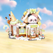 Load image into Gallery viewer, LOZ mini Blocks Kids Building Toys Puzzle Panda Ice-cream House With Lighting Bricks Girls Gift Home Decor 1380