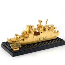 Load image into Gallery viewer, MINI Blocks Kids Building Toys Boys Puzzle Golden Military Bricks Tank Frigate Fighter Plane Missile Vehicles Model Home Decor Men Gifts 66833 66834 66835 66836