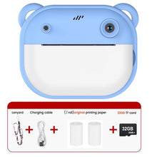 Load image into Gallery viewer, Children Digital Camera Instant Print for Kids Thermal Print Camera Photo Printing Camera Video Toys +32G Memory Card