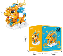 Load image into Gallery viewer, JAKI Blocks Kids Building Toys DIY Bricks Chinese Culture Kylin Lion Lucky Koi Girls Puzzle New Year Gift Holiday Home Decor 5130 5131 5132 5135 5136 5137 BK021