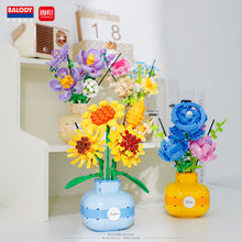 Load image into Gallery viewer, BALODY mini Blocks Kids Building Toys Rose Sunflower Flowers Vase Girls Women Gift Home Decor 21088 21089 21090 21091