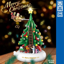 Load image into Gallery viewer, ZHEGAO MINI Blocks Kids Building Bricks Toys Music box Christmas Tree Puzzle Girls Holiday gift with Lighting 1023 1024