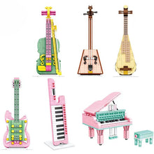 Load image into Gallery viewer, ZG 00942-00947 mini Blocks Kids Building Bricks Toys Musical Instruments Puzzle Girls Gift Guitar Piano Volin Chinese lute