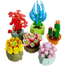 Load image into Gallery viewer, 12pcs/set QZL Blocks Kids Building Toys Bricks Girls Flowers Potted Plant Puzzle Home Decor Womens Gift 92004
