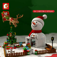 Load image into Gallery viewer, 601156 Sembo Blocks Kids Building Bricks Toys Snowman Puzzle Christmas gift with Lighting