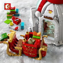 Load image into Gallery viewer, 601156 Sembo Blocks Kids Building Bricks Toys Snowman Puzzle Christmas gift with Lighting