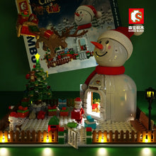 Load image into Gallery viewer, 601156 Sembo Blocks Kids Building Bricks Toys Snowman Puzzle Christmas gift with Lighting