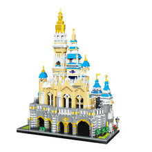 Load image into Gallery viewer, Lezi mini Blocks Kids Teens Building Toys Adult DIY Bricks Puzzle Blue Castle Girls Gift 8028