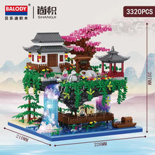 Load image into Gallery viewer, BALODY mini Blocks Kids Building Blocks Toys Adult Puzzle Gift Chinese Architecture Home Decor With Lighting 16260