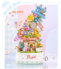 Load image into Gallery viewer, 1953 1954 1957 LOZ mini Blocks Kids Building Bricks Toys Flowers Puzzle with Lighting Music Box Girls Women Holiday Gift Christmas Presents Home Decor