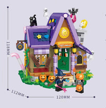 Load image into Gallery viewer, BALODY mini Blocks Kids Building Toys Halloween House Puzzle Holiday Gift Home Decor With Lighting 21052