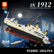 Load image into Gallery viewer, FC6005 Kids Building Blocks Toys DIY Men's Bricks Toys 2IN1 Titanic Puzzle Girls Gift Home Decor