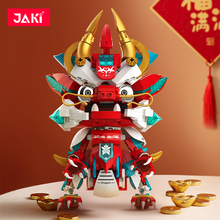 Load image into Gallery viewer, JAKI Blocks Kids Building Toys DIY Bricks Chinese Culture Mythical Puzzle Dragon New Year Gift Home Decorations Presents 5138
