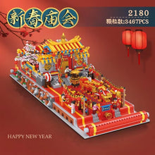 Load image into Gallery viewer, 2180 LOZ mini Block Adult Kids Building Toys Boys Spring Festival Temple Fair Puzzle Home Decor Holiday Gift 3467pcs