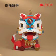 Load image into Gallery viewer, JAKI Blocks Kids Building Toys DIY Bricks Chinese Culture Kylin Lion Lucky Koi Girls Puzzle New Year Gift Holiday Home Decor 5130 5131 5132 5135 5136 5137 BK021