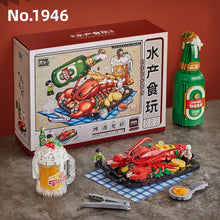 Load image into Gallery viewer, LOZ mini Blocks Kids Building Bricks Toys Chinese Food Hairy Crabs Lobster Puzzle Home Decor Gift 1945 1946