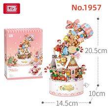 Load image into Gallery viewer, 1953 1954 1957 LOZ mini Blocks Kids Building Bricks Toys Flowers Puzzle with Lighting Music Box Girls Women Holiday Gift Christmas Presents Home Decor