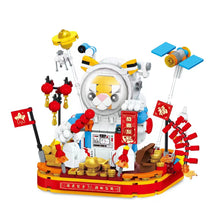 Load image into Gallery viewer, WL 2056 2059 Astronaut Cartoon Model Chinese New Year Style Figure Model Kids Building Blocks Bricks Girls Toys Puzzle Flower House Gift