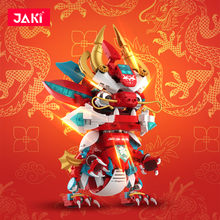 Load image into Gallery viewer, JAKI Blocks Kids Building Toys DIY Bricks Chinese Culture Mythical Puzzle Dragon New Year Gift Home Decorations Presents 5138