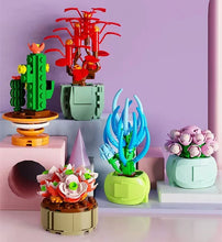 Load image into Gallery viewer, 12pcs/set QZL Blocks Kids Building Toys Bricks Girls Flowers Potted Plant Puzzle Home Decor Womens Gift 92004