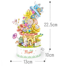 Load image into Gallery viewer, 1953 1954 1957 LOZ mini Blocks Kids Building Bricks Toys Flowers Puzzle with Lighting Music Box Girls Women Holiday Gift Christmas Presents Home Decor