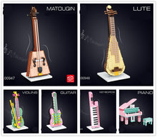 Load image into Gallery viewer, ZG 00942-00947 mini Blocks Kids Building Bricks Toys Musical Instruments Puzzle Girls Gift Guitar Piano Volin Chinese lute