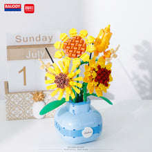 Load image into Gallery viewer, BALODY mini Blocks Kids Building Toys Rose Sunflower Flowers Vase Girls Women Gift Home Decor 21088 21089 21090 21091