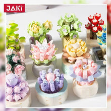 Load image into Gallery viewer, JAKI Blocks Kids Building Toys Bricks Girls Flowers Potted Plant Puzzle Home Decor Womens Gift JK2710