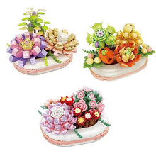 Load image into Gallery viewer, JAKI Blocks Kids Building Toys Noctilucent Bricks Girls Flowers Potted Plant Puzzle Home Decor Womens Gift JK2720 2721 2722