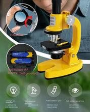 Load image into Gallery viewer, Microscope Kit Lab LED 200X-600X-1200X Learning & Education Toy Biological With Box For Kids Child Kids Pupil Gift 1311